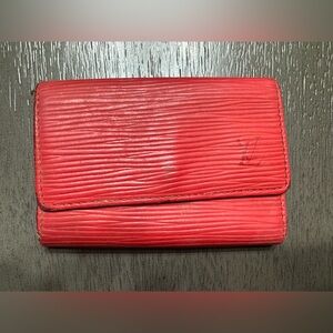 Louis Vuitton Red Epi Leather Key Case